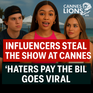 Influencers Steal the Show at Cannes Lions 2025: “Haters Pay the Bills” Goes Viral